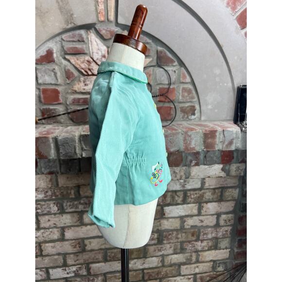 kids jacket double breasted embroidered ducks 1950s - Picture 8 of 11